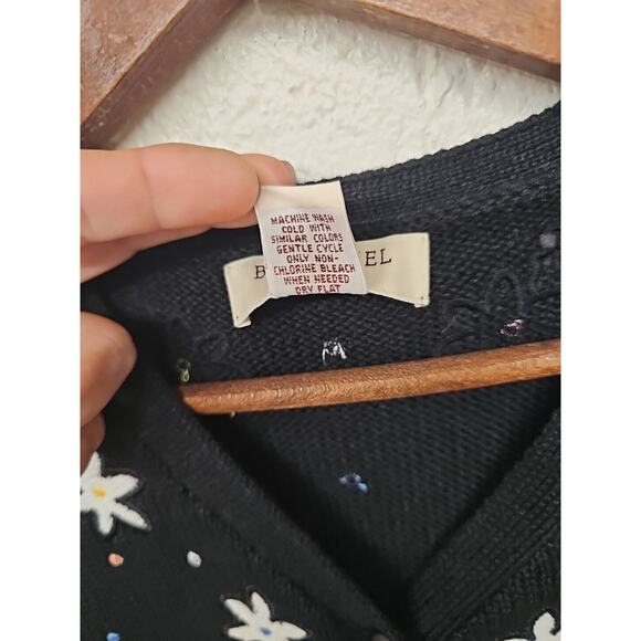 Bechamel VTG Pastel Polka Dot Embroidered Cardigan PS Grannycore Button Front - Picture 4 of 7